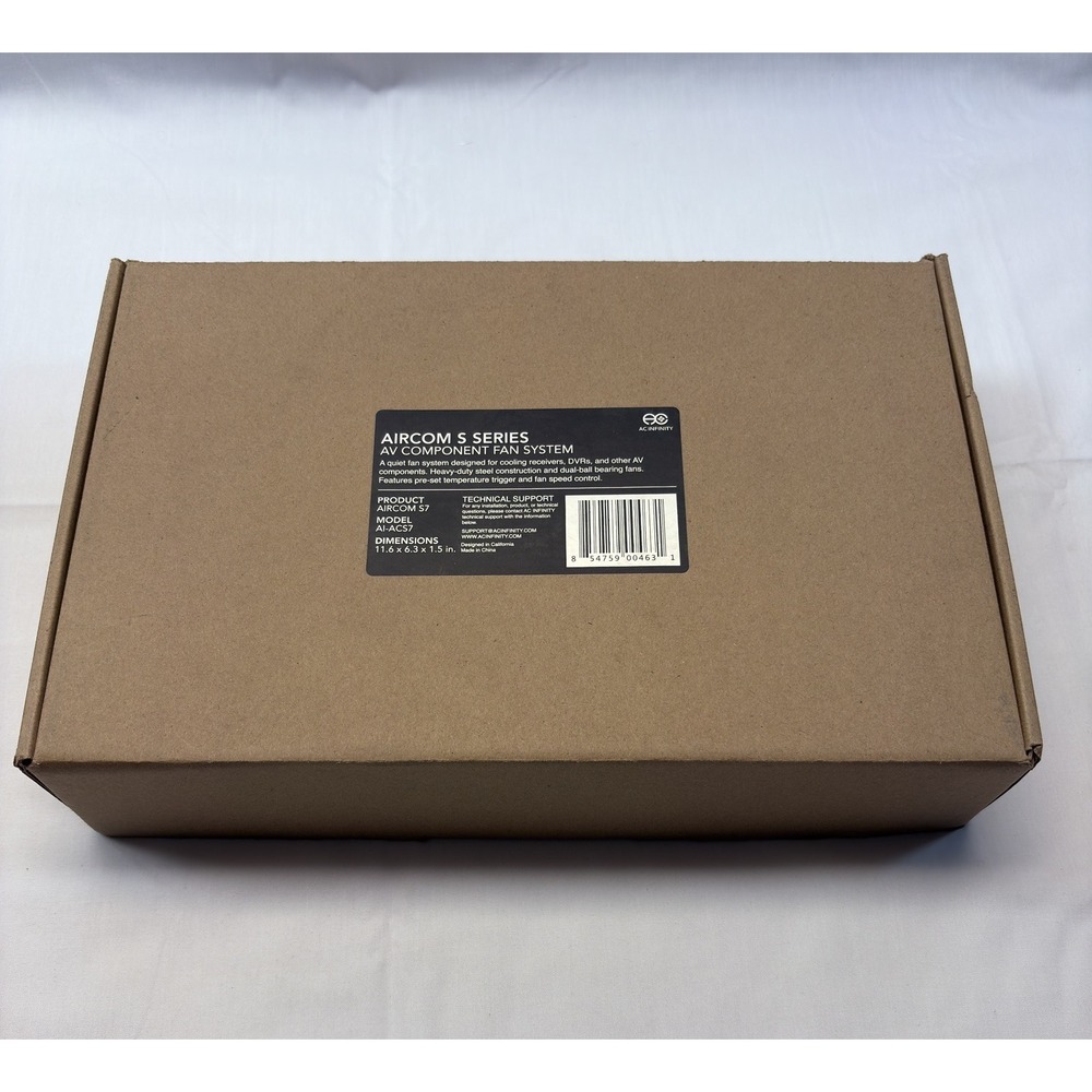 AC Infinity AIRPLATE S7 Quiet Cabinet Cooling Fan System AI-CFD120BA 12" New